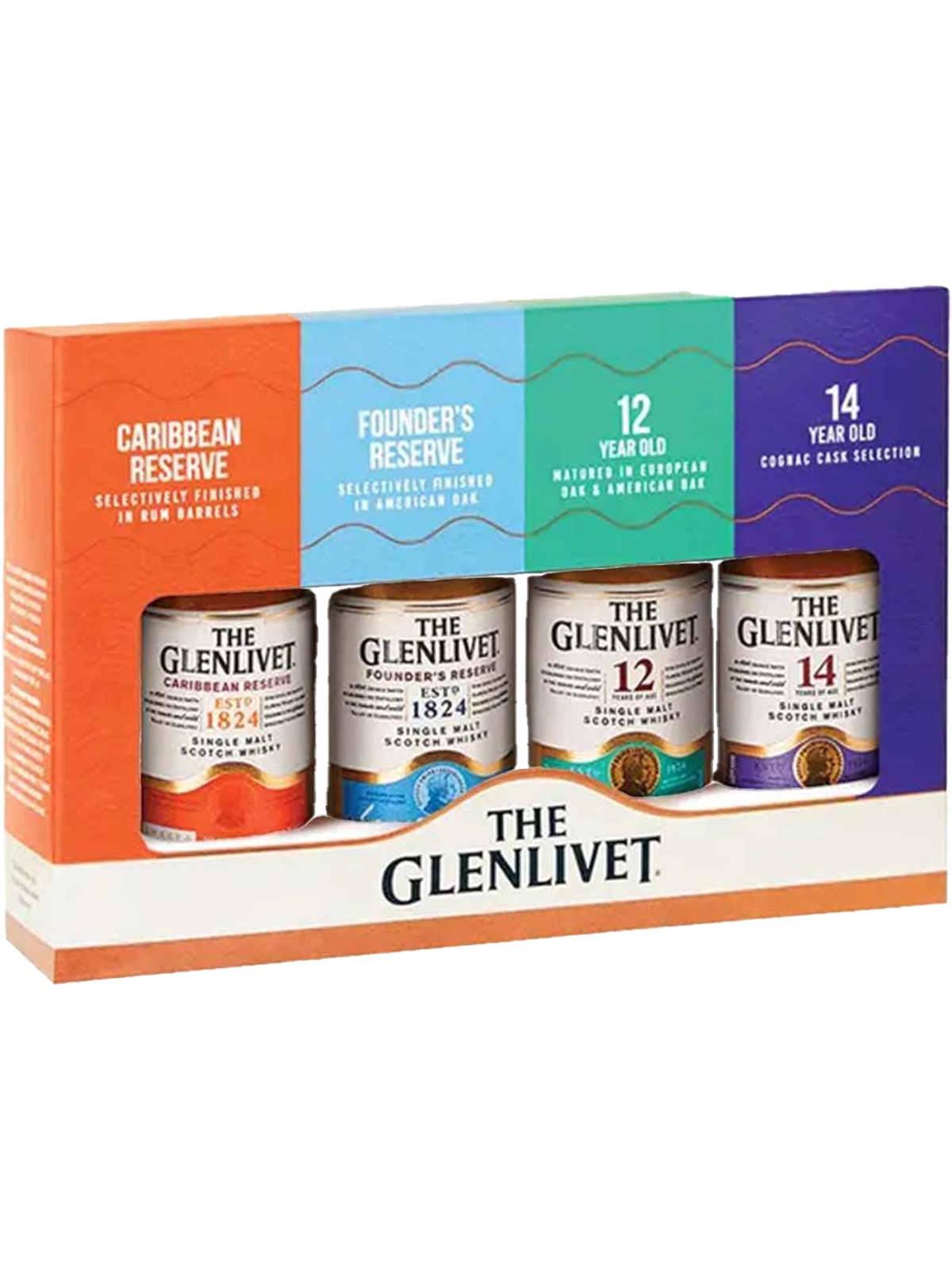 The Glenlivet Tasting Kit 4 X Scotch Whisky Gift Pack 50ml
